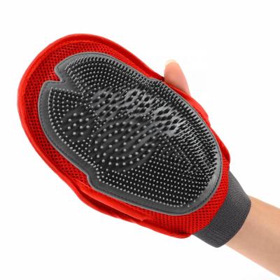 China New Sustainable Soft Deshedding Tool Dog Bathing Grooming Brush Glove for sale