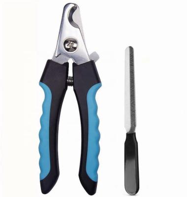 China DOKA Viable Blue Color Stainless Steel Dog Nail Grinder Pet Nail Claw Clippers Cutter Scissors for sale