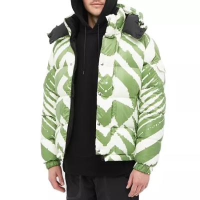 China 2023 Reversible Down Sale OEM Apparel Manufacturer Designer Puff Padded Coat Custom Made OEM Logo Oversized Men's Bubble Winter Stripper Jack for sale