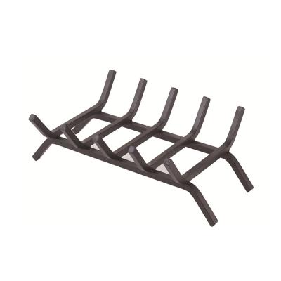 China Black Wood Rack Powder Coated Outdoor Firewood Log Rack for sale