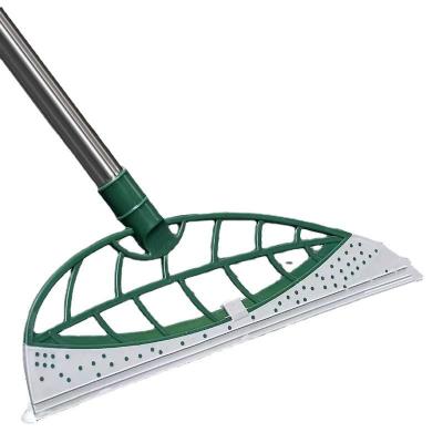 China Multi-Function Viable Stain Glass Cleaning Water ScraperMop Bathroom FloorWater Broom Silicone Magic Mop for sale