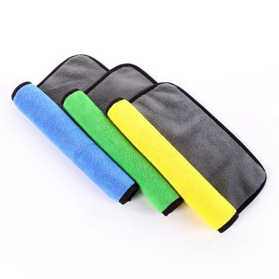 China Factory direct sale high quality durable double-layer fiber car cleaning rag soft superfine wash towel thickened water absorption for sale