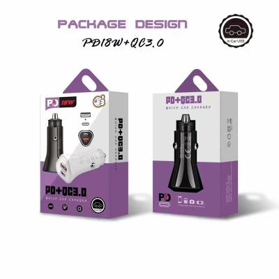 China PD Fast Charging PD Cigarette Lighter Phone USB-C In-Car Fast Chargers /PD Type C /TYPEC +usb QC3.2 Fast Charging for sale