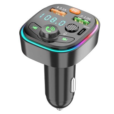 China FM Radio Transmitter 2022 New Design Music TF Card FM Transmitter Wireless Dual USB For Mobile Phone Car Fast Charging mp3 player for sale