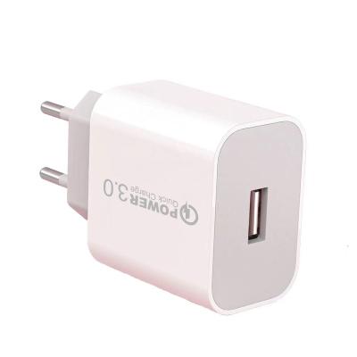 China Wholesale Mobile Phone 2022 New Design USB Charger QC3.0 5V/2A EU USA Phone Charger Wall Charger for Huawei for iphone for sale