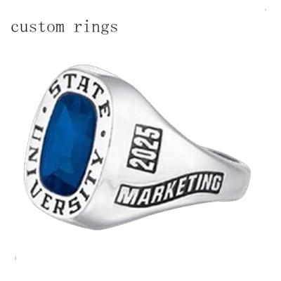 China High Polished Stainless Steel Ring Casual / Sporty Class 925 Silver Ring For Men for sale