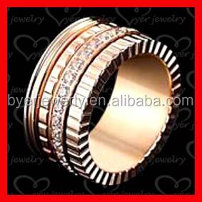 China Engraving Logos Or Slogans Be Customizable Custom Couples Wedding Ring Stainless Steel Jewelry With Rose Gold Plating for sale