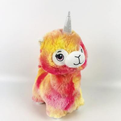 China Fasion & Cute CE ASTM Factory Stuffed Rainbow Alpaca Plush Toys 2021 New Llama Stuffed Animal Toys Colorful for sale