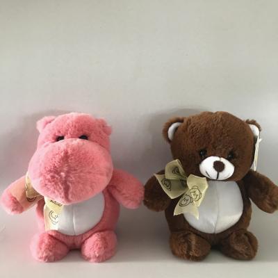 China Fasion & Cute Small Size Plush Stuffed Animals Toys With Bow Soft Stuffed Animals Toy for sale