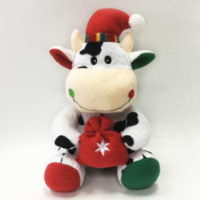 China New Children's Toy Cute Cheap Plush Christmas Toy Cow 2017 Design Christmas Toys for sale