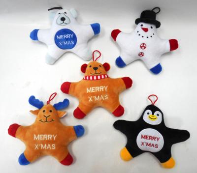 China Kids Toy Animal Star Shape Christmas Plush Doll with Bell for Decorations for sale