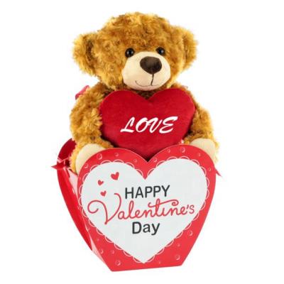 China Plush Stuffed Soft Toy Bear Soft Toy Box Valentine's Day Teddy Bear Plush Toys for sale