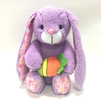 China Wholesale Purple Bunny Plush Custom Minion Plush Toys Easter Stuffed Toy With Egg for sale