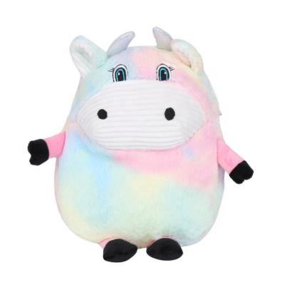 China Fasion & Cute Custom Design Kids Cow Backpacks Stuffed Toy Plush Stuffed Cattle Backpack for sale