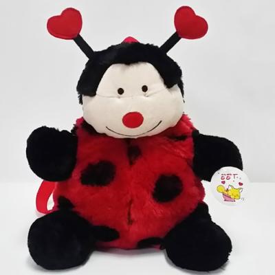 China Kids Environmental Ladybug Backpack Bag, Plush Fashion Backpack, Plush Kids Backpack for sale