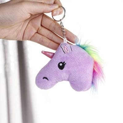 China Fasion & Cute Custom Stuffed Animals Kids Unicorn Plush Key Chain Hanging Toys With Sound for sale