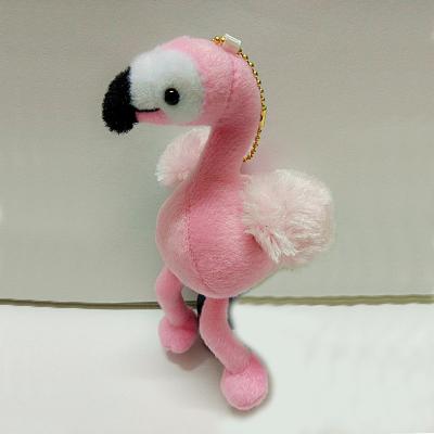 China Cute Little Plush Stuffed Plush Pink Flamingo Key Chain for sale