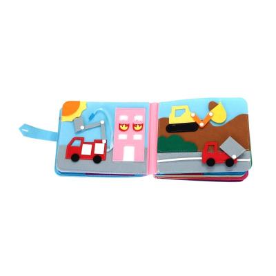 China Educational Activity Eco-friendly Material Toy Toddler Busy Book Felt Children Book Quiet Felt Busy Study Book for sale