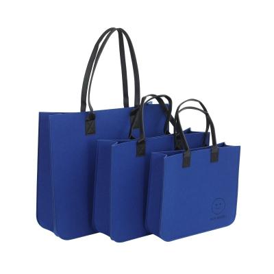 China Reusable Hot Selling Wholesale Custom Felt Tote Bags Organic Wool Felt Cute Fashion Felt Bags for sale