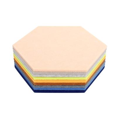 China Highly Effective Sound Absorption Hexagon Acoustic Felt Ceiling Acoustic Panels Acoustic Felt Pet Felt Sound Insulation Glass Wool Felt for sale