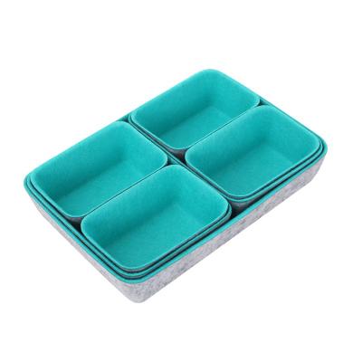 China Viable Wholesale Service Felt Storage Drawers Wardrobe Felt Box Trash Can Shelf Bins Organizer Felt Storage Box For Kids for sale