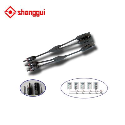 China Power Y Connector Branch Pipe Solar Panel Solar Panel Cable Connector IP67 TUV DC1000V for sale