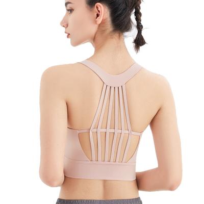 China Four Way Stretch Sports Underwear Bra Gather Shaped Fitness Running Vest Breathable Yoga Clothes For Ladies for sale