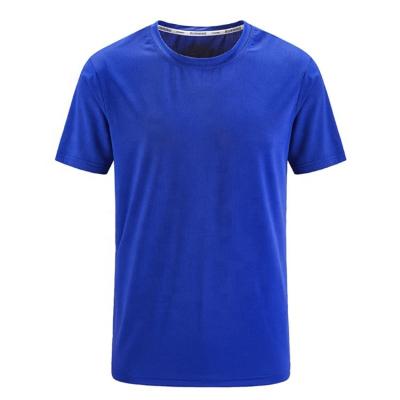 China Anti-wrinkle men's gym breathable sports loose fit T-shirt fitness sports workout shirt casual quick dry jacquard t-shirt for men for sale