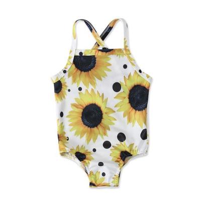 China Hot Sale Breathable Infants Swimwear Printing Sling One Piece Swimsuit For Babies for sale