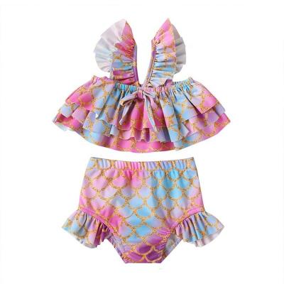 China Wholesale Print Breathable Toddler Swimwear Bikini Beachwear For Babies for sale