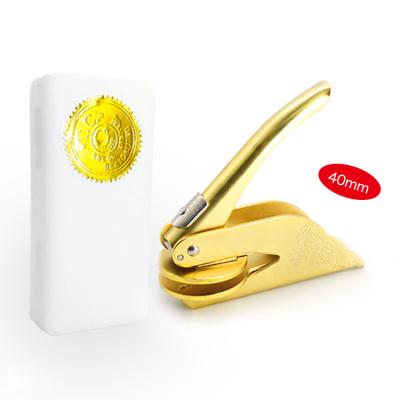 China Office Desk Notary Public Paper Logo Metal Embossing Seal Stamp Maker for sale