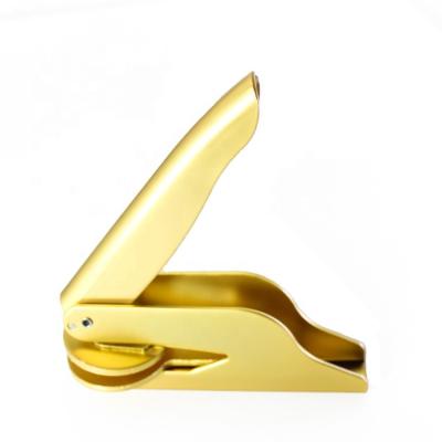 China Personal Office Use Metal Pocket Stamper Embossing Stamp Personal Custom Seal for sale