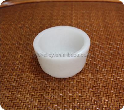 China Viable white marble bowl of grass and salt for sale