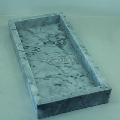 China Viable Creative Home Creamy Marble Multipurpose Tray for sale