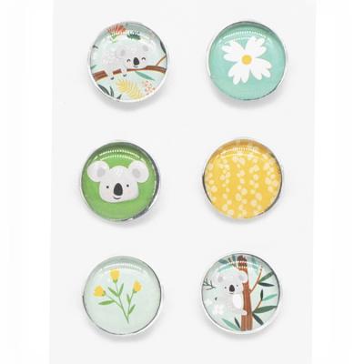 China OEM Custom Animal Cute Home Decoration Glass Fridge Magnet for sale