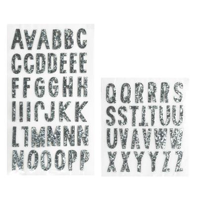 China Sustainable alphabet patch set silver glitter for sale