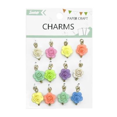 China Cute Kawaii Resin Flower Charms Pendants For DIY Decoration Earrings Key Chains Fashion Jewelry Accessories for sale