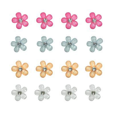 China Resin 12mm Shinny The Flower Bling Resin Sticker Adhesive Gems for sale