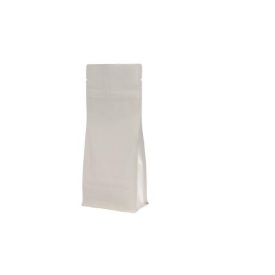 China BIODEGRADABLE Compostable White Kraft Paper Bags Stand Up Pouch For Food Packaging (AD224) for sale