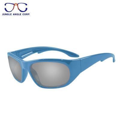 China Sporty Design Custom Logo UV400 UV400 Sports Kids Sunglasses for sale