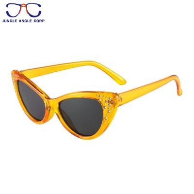 China Retro fashion UV400 custom design cateye UV400 kids sunglasses for sale