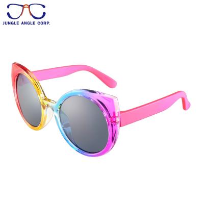 China Cute UV400 Rainbow Color Design OEM UV400 Kids Sunglasses for sale