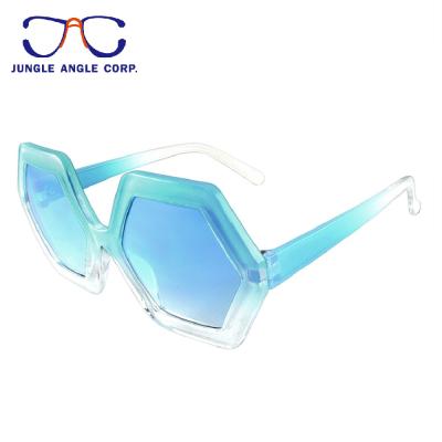 China Stylish UV400 Hex Shape Custom Design UV400 Kids Sunglasses for sale