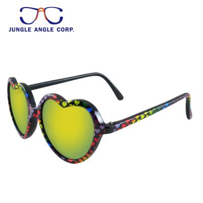 China Custom Heart Design UV400 Color UV400 Party Kids Sunglasses for sale