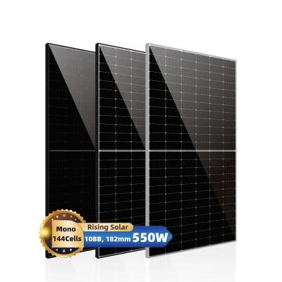 China Government 550w Home Industrial Solar Panel Program EU Rotterdam Warehouse In Stock Photovoltaic Kit 48v Mono Home Residential Panels for sale