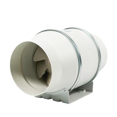 China Planta de fabricación de plástico blanco de pequeño tamaño 4-8 pulgadas conducto axial de ventilación de flujo mixto ventilador de escape en venta