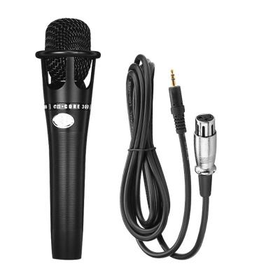 China Professional Handheld Microphone 3.5mm Condenser Karaoke Video Recording MIC Wired Karaoke Microfone Handheld Microphone E300 Studio Microphone for sale