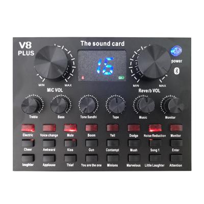 China Multi-Channel Mixing V8 Plus Sound Card USB Audio Interface V8 Sound Card for sale