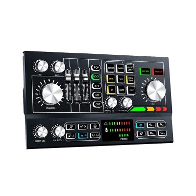 China P9 48V power supply multi-channel mixing phantom sound card recording external audio sound cards and sonido tarjeta karaoke usb mixers for sale