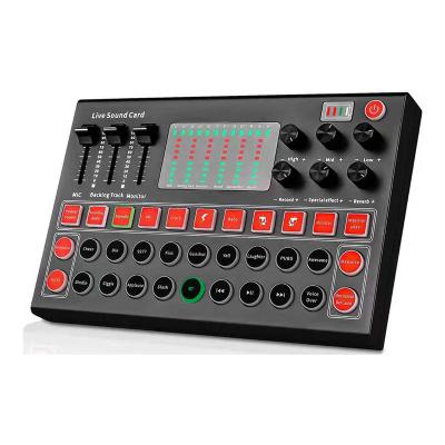 China Type-C Multi-Channel Mixing Mixer v9plus Live Broadcast External USB Live Broadcast External Karaoke PC Phone PC Audio Interface Audio Card Mixer v9plus for sale